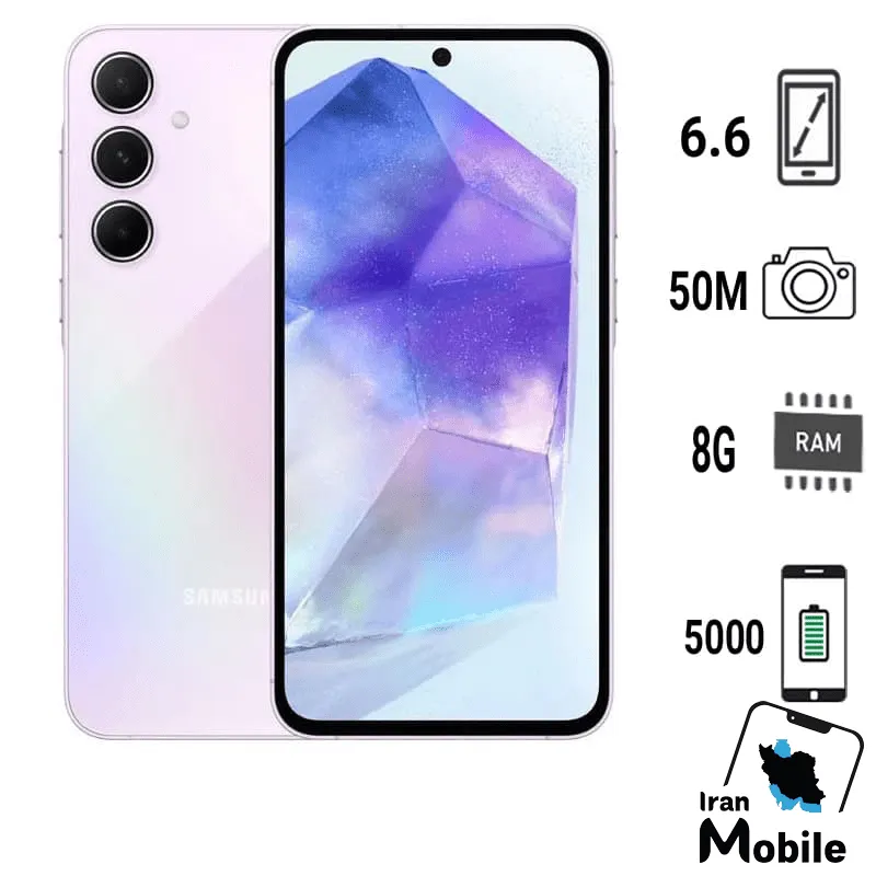 گوشی موبایل سامسونگ مدل Galaxy A35 ظرفیت 128 گیگابایت رنگ بنفش